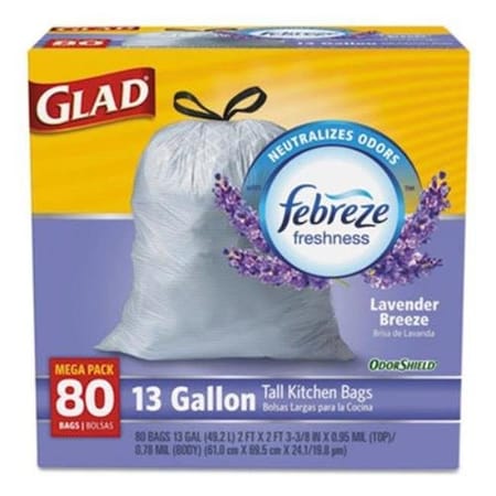 Clorox Clorox CLO78902 13 Gal OdorShield Drawstring Trash Bags CLO78902